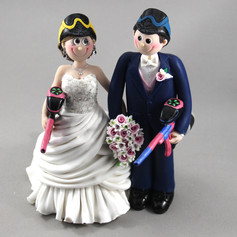 custom made paintball wedding cake topper