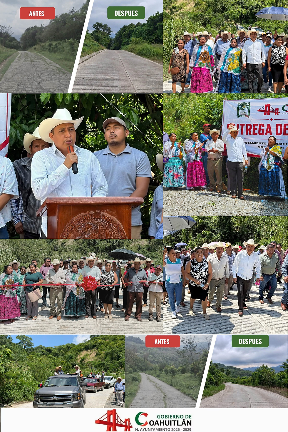 𝐄𝐍𝐓𝐑𝐄𝐆𝐀 𝐃𝐄 𝐏𝐀𝐕𝐈𝐌𝐄𝐍𝐓𝐎 𝐇𝐈𝐃𝐑𝐀𝐔𝐋𝐈𝐂𝐎 𝐄𝐍 𝐄𝐋 𝐂𝐀𝐌𝐈𝐍𝐎 𝐒𝐀𝐂𝐀𝐂𝐎𝐒𝐄𝐂𝐇𝐀𝐒 𝐕𝐀𝐐𝐔𝐄𝐑𝐈𝐀𝐒