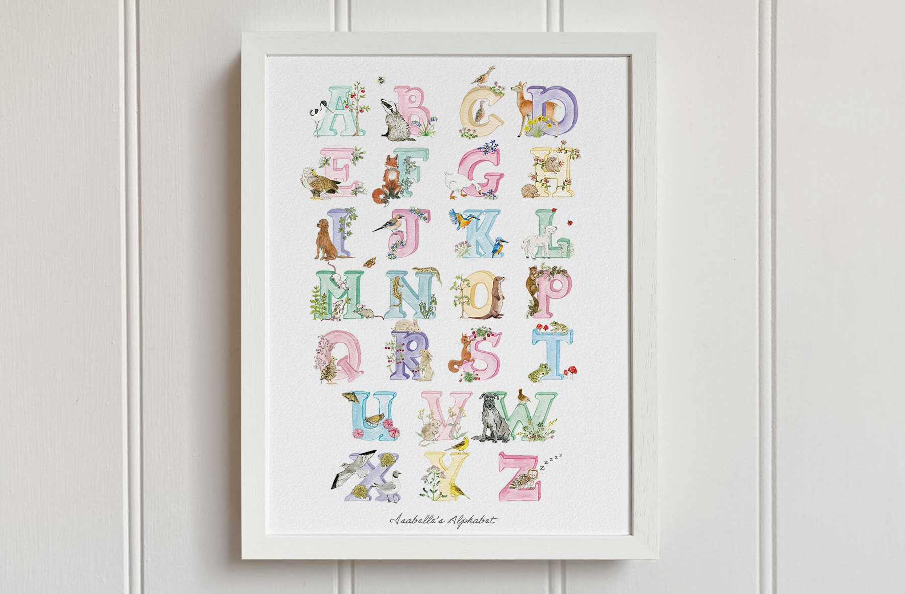Natural Ireland Alphabet Print (Pastels)