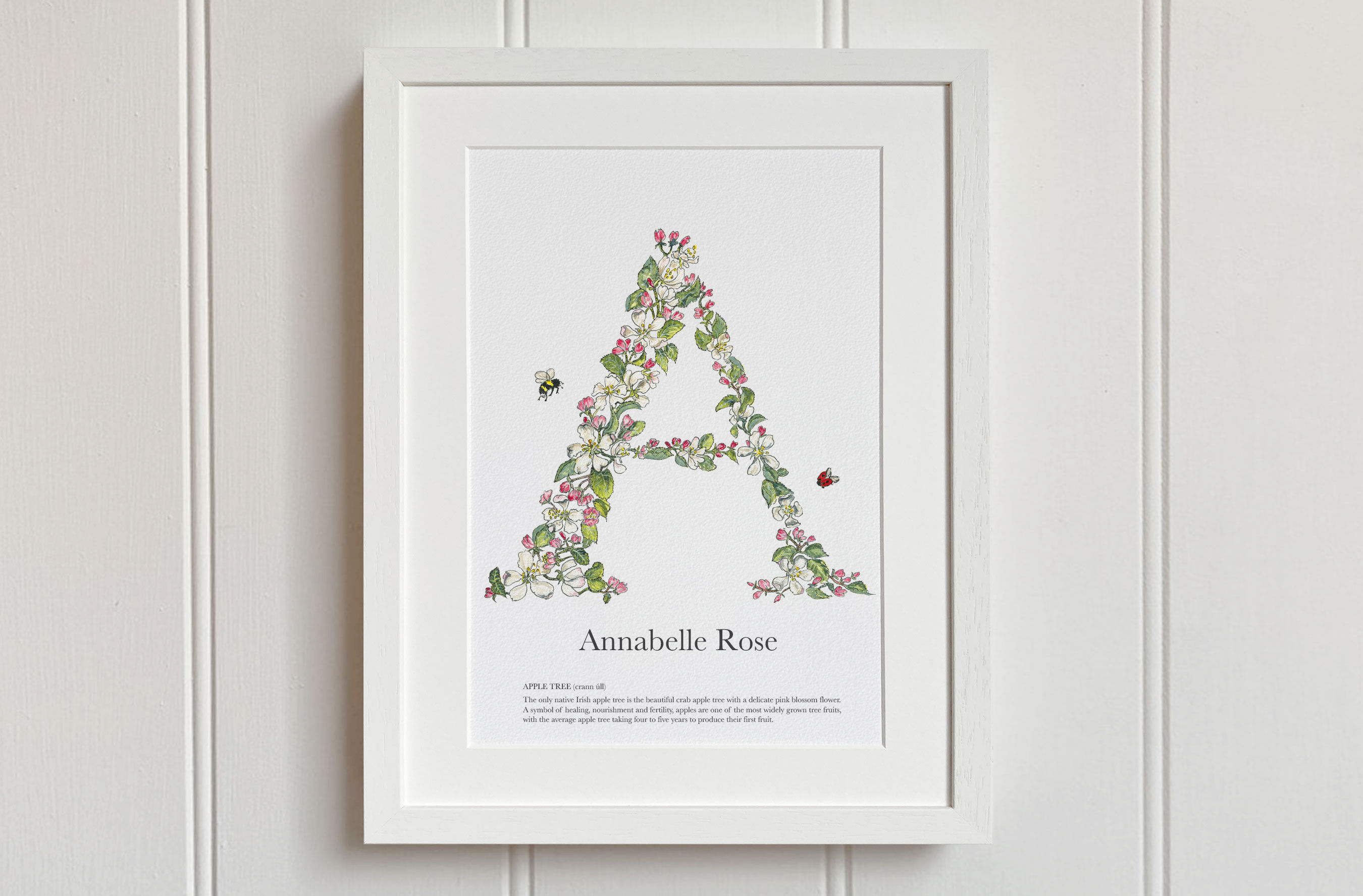 Native Irish Floral Alphabet A