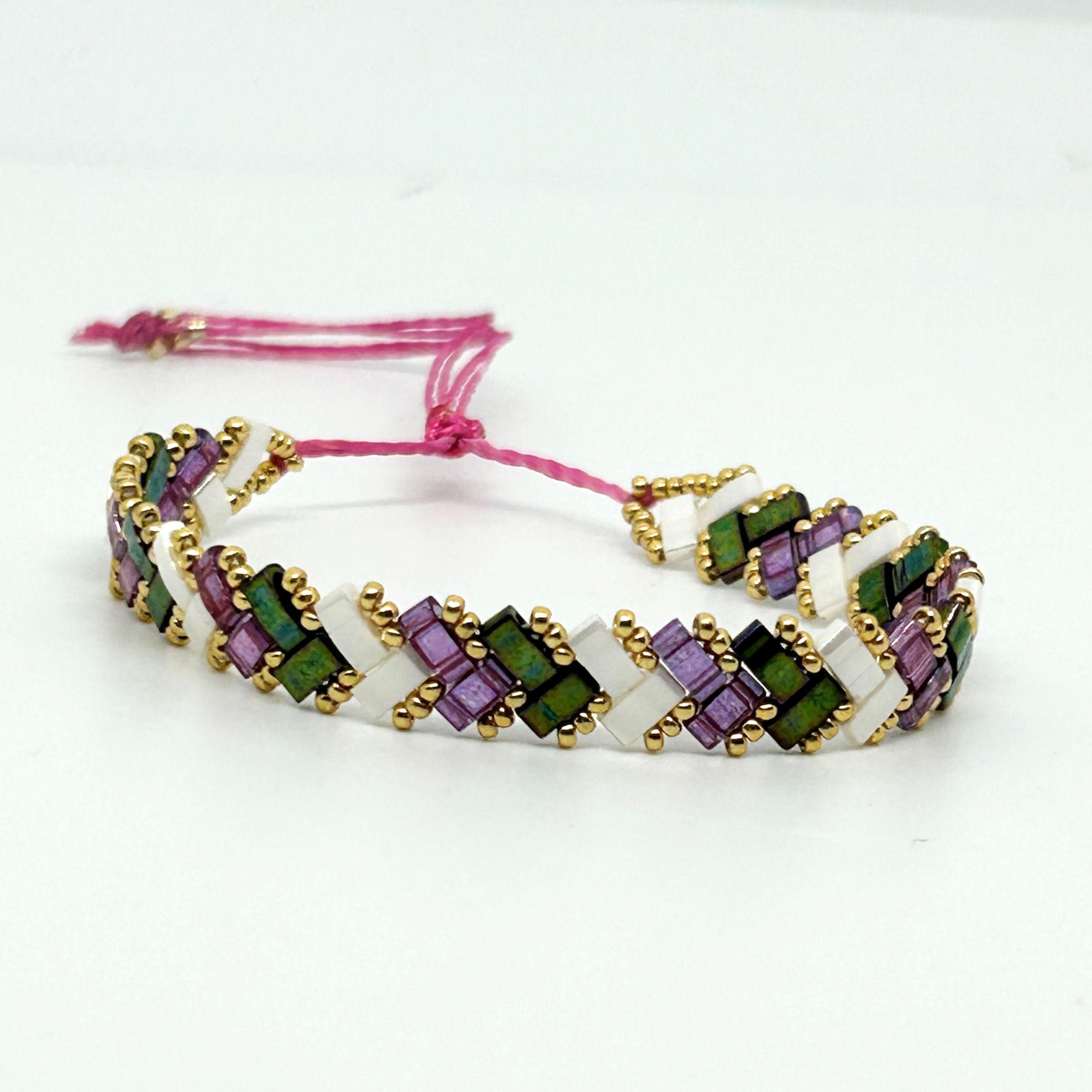Bracelet Sasuke Vert-Mauve