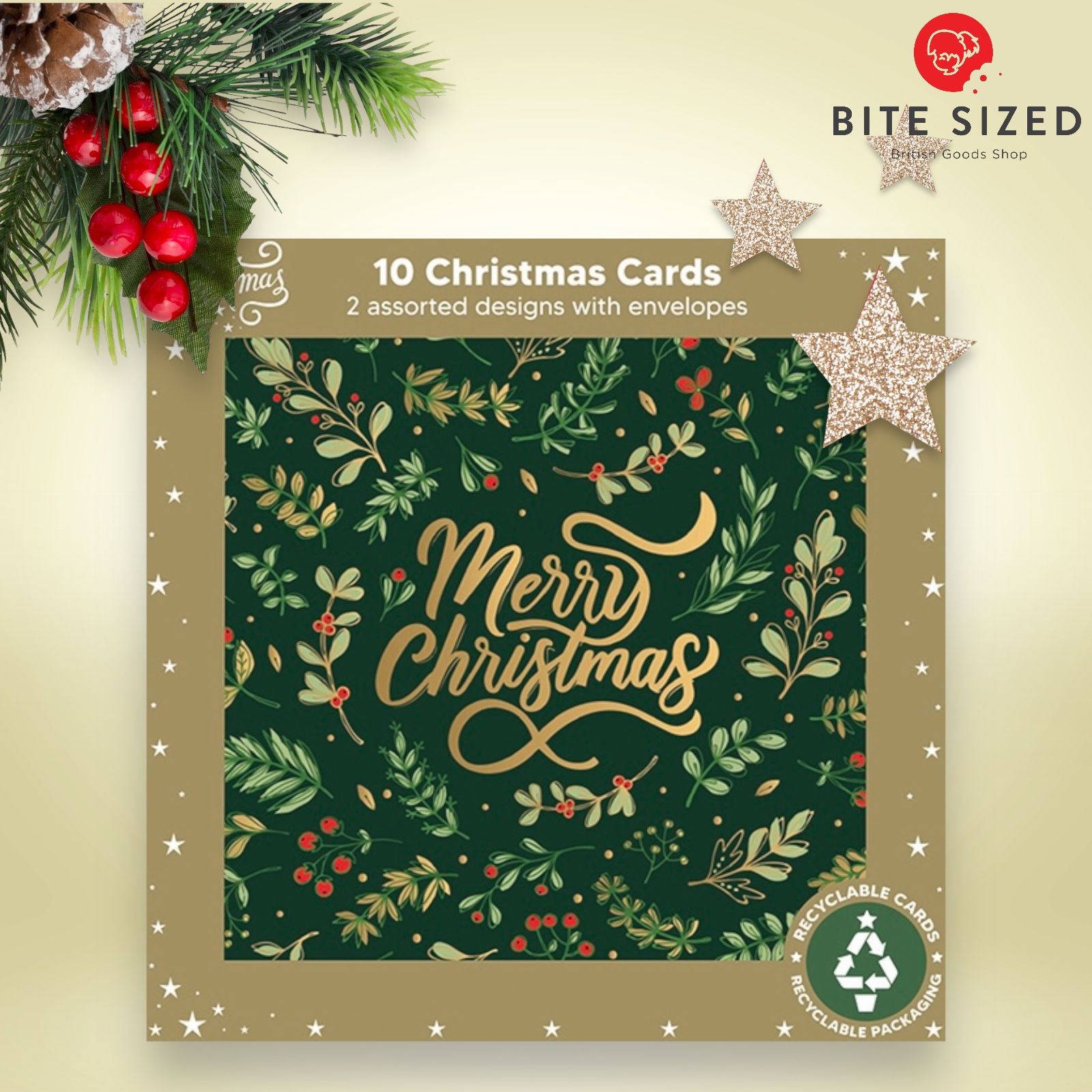 Foliage and Tree Christmas Card Pack