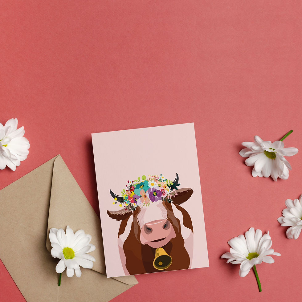 Miniature : Desalps Cow Card