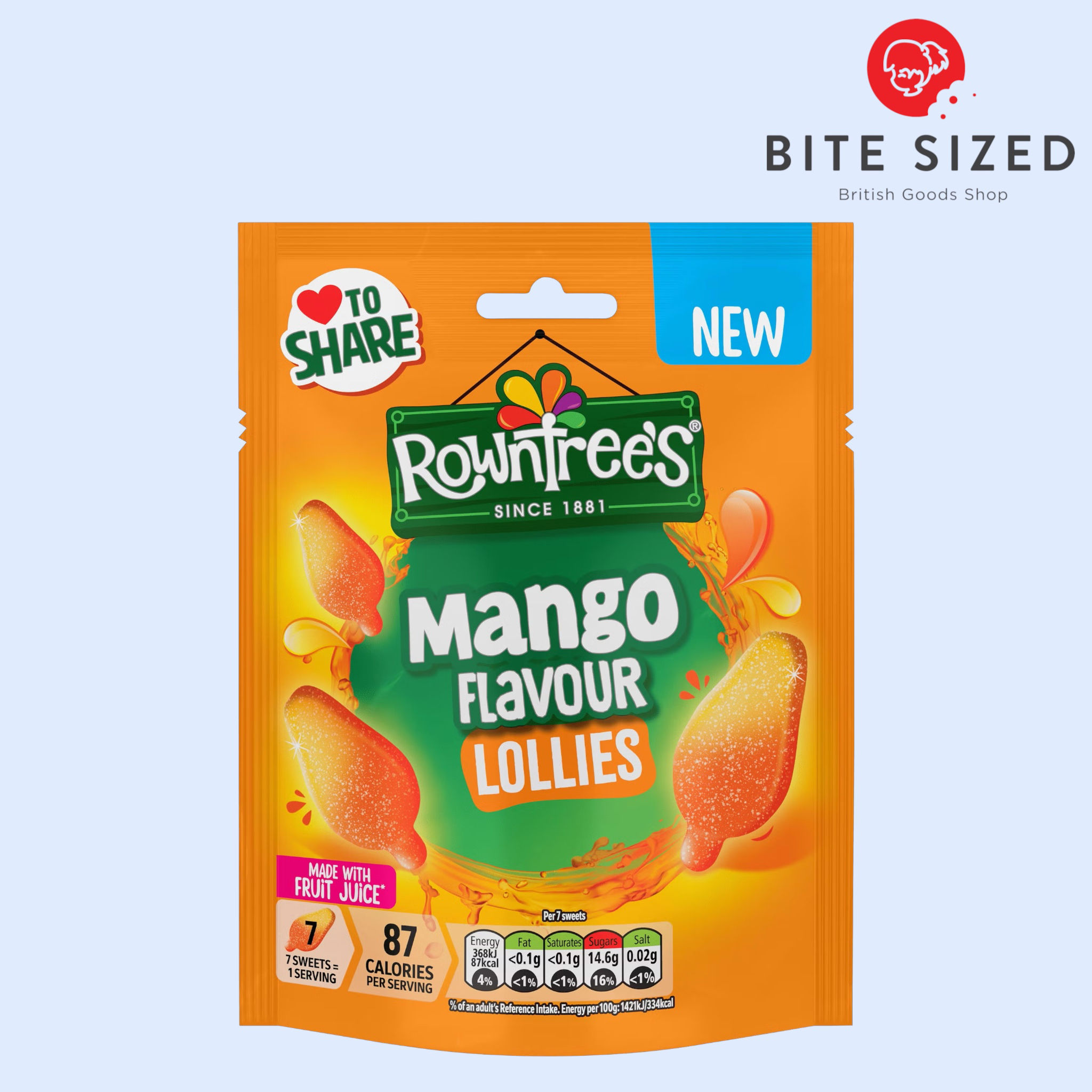 Rowntree’s Lollies Mango Flavour Sweets