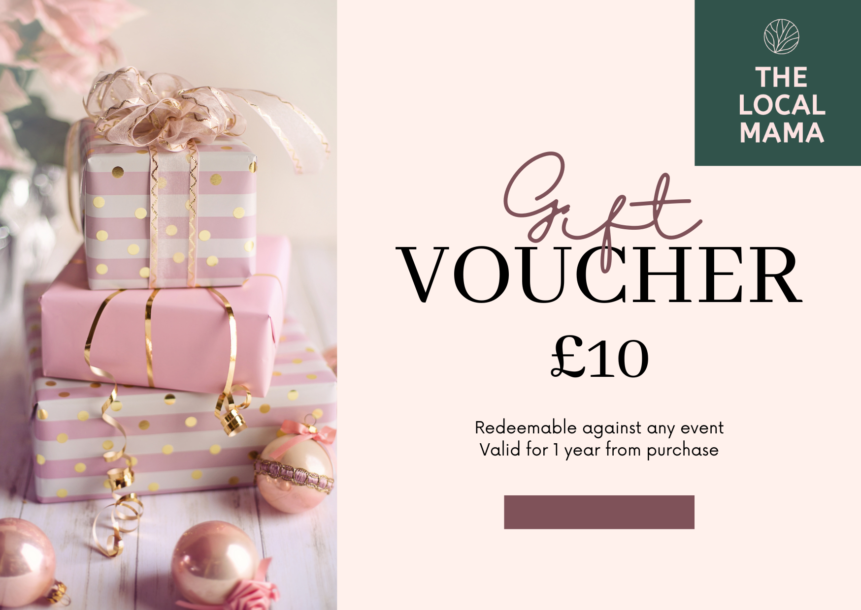 £10 Event Gift Voucher
