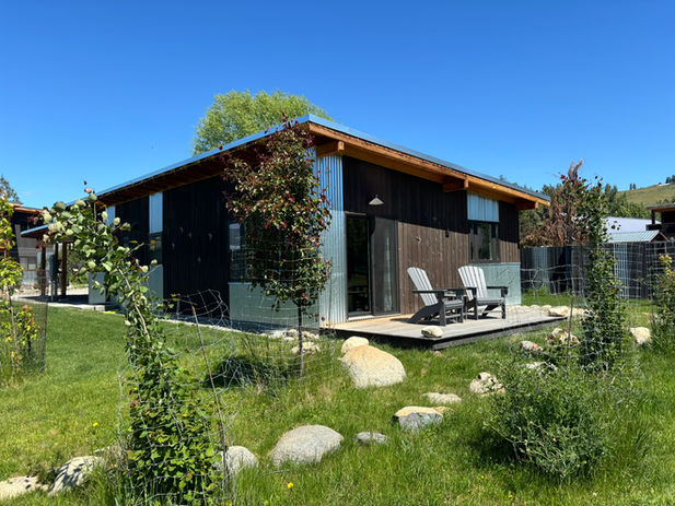 Our private decks face East, South, and West, equipped with Adirondack chairs for relaxing and enjoying the sunrise and sunset.