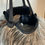 Miniature : Cabas plumes d’autruche gris