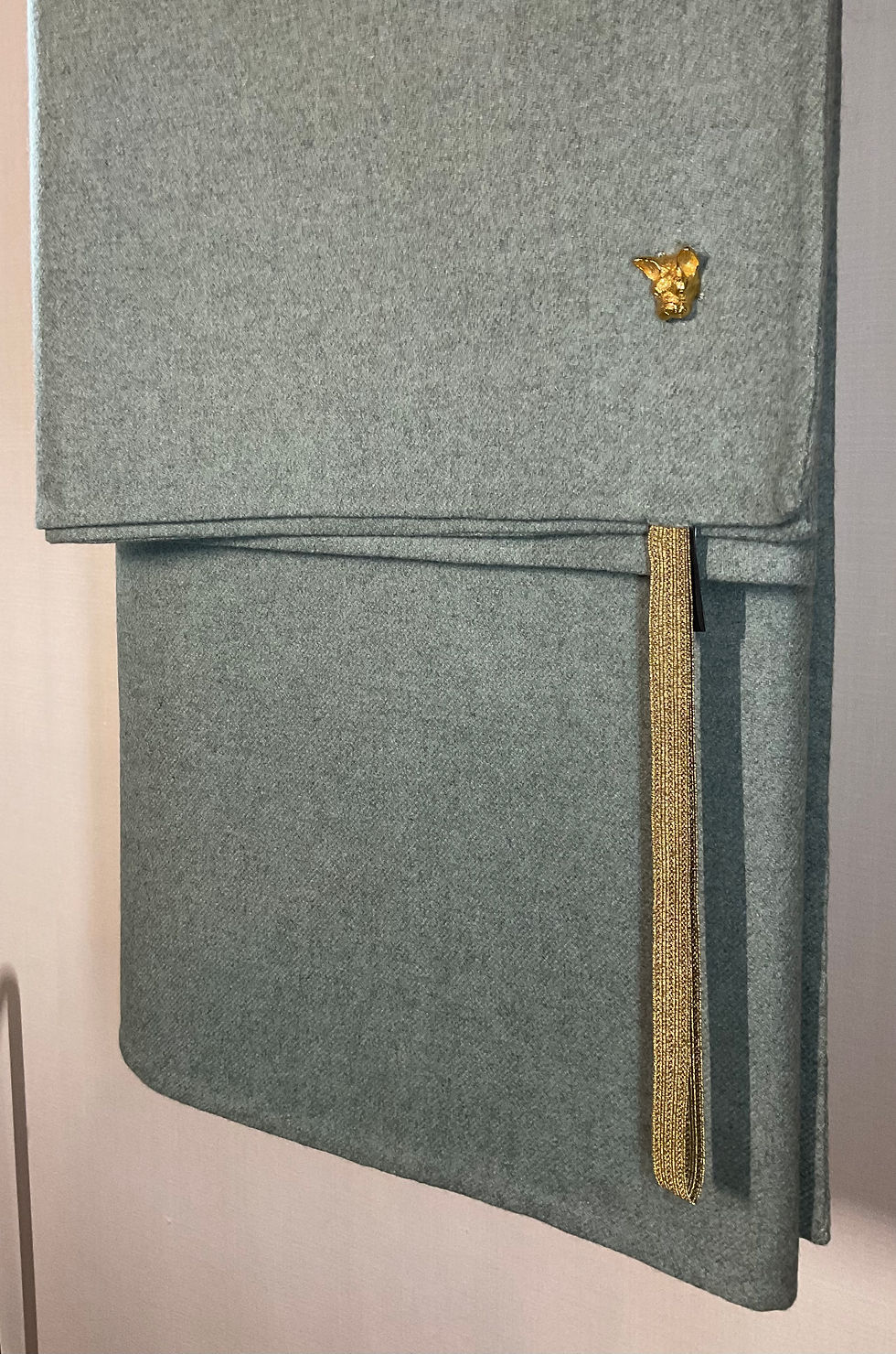 French gray pure cashmere blanket/French bulldog