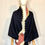 Miniature : Manteau châle pure Cachemire Marine&rouge