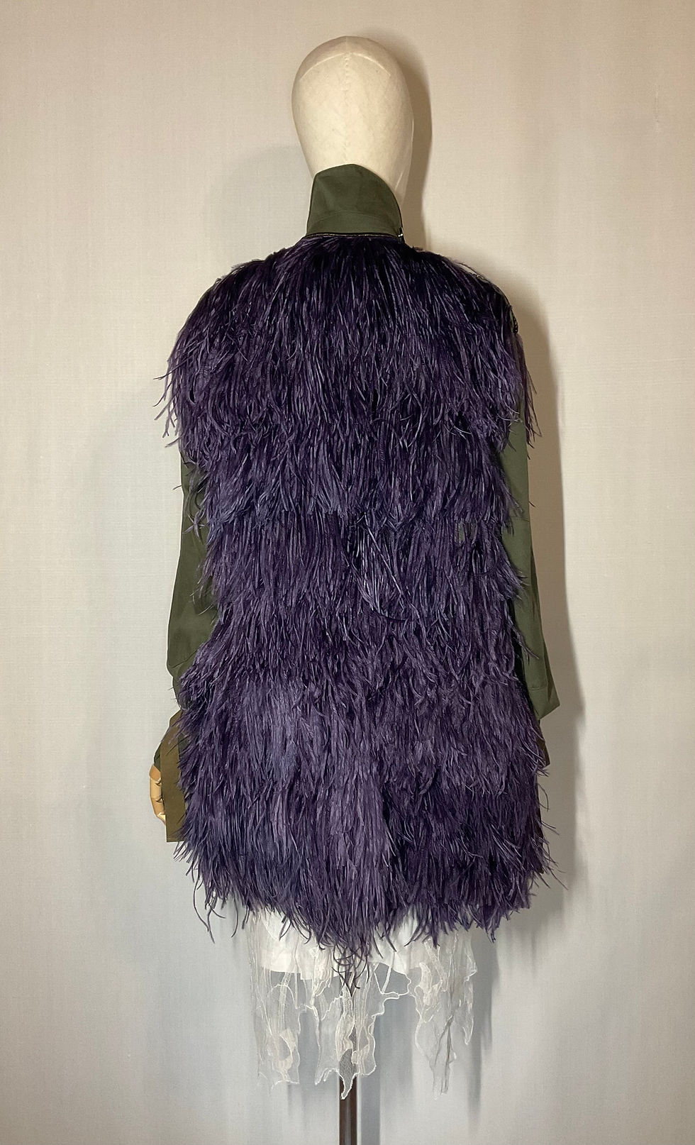 Miniature : Veste militaire plumes d’autruche