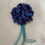 Thumbnail: Big blue violet lamé duchess silk Dahlia brooch