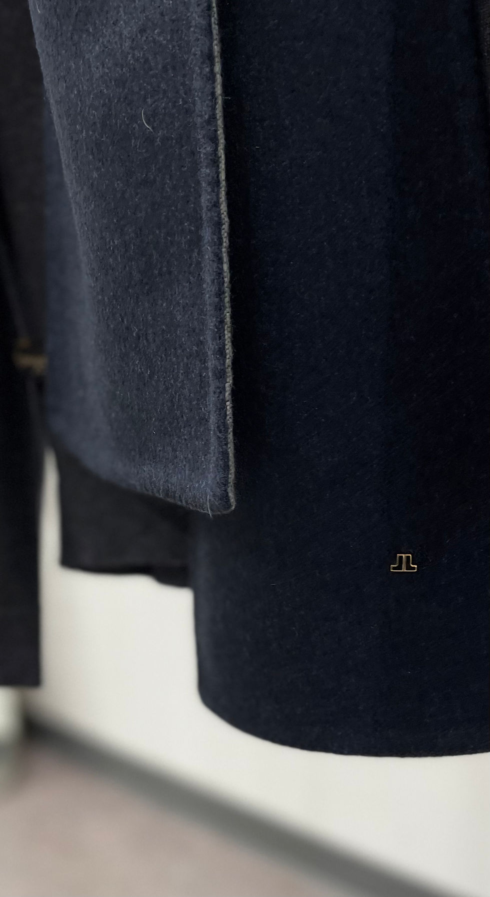 Thumbnail: Double Cashmere long scarf blue&gray