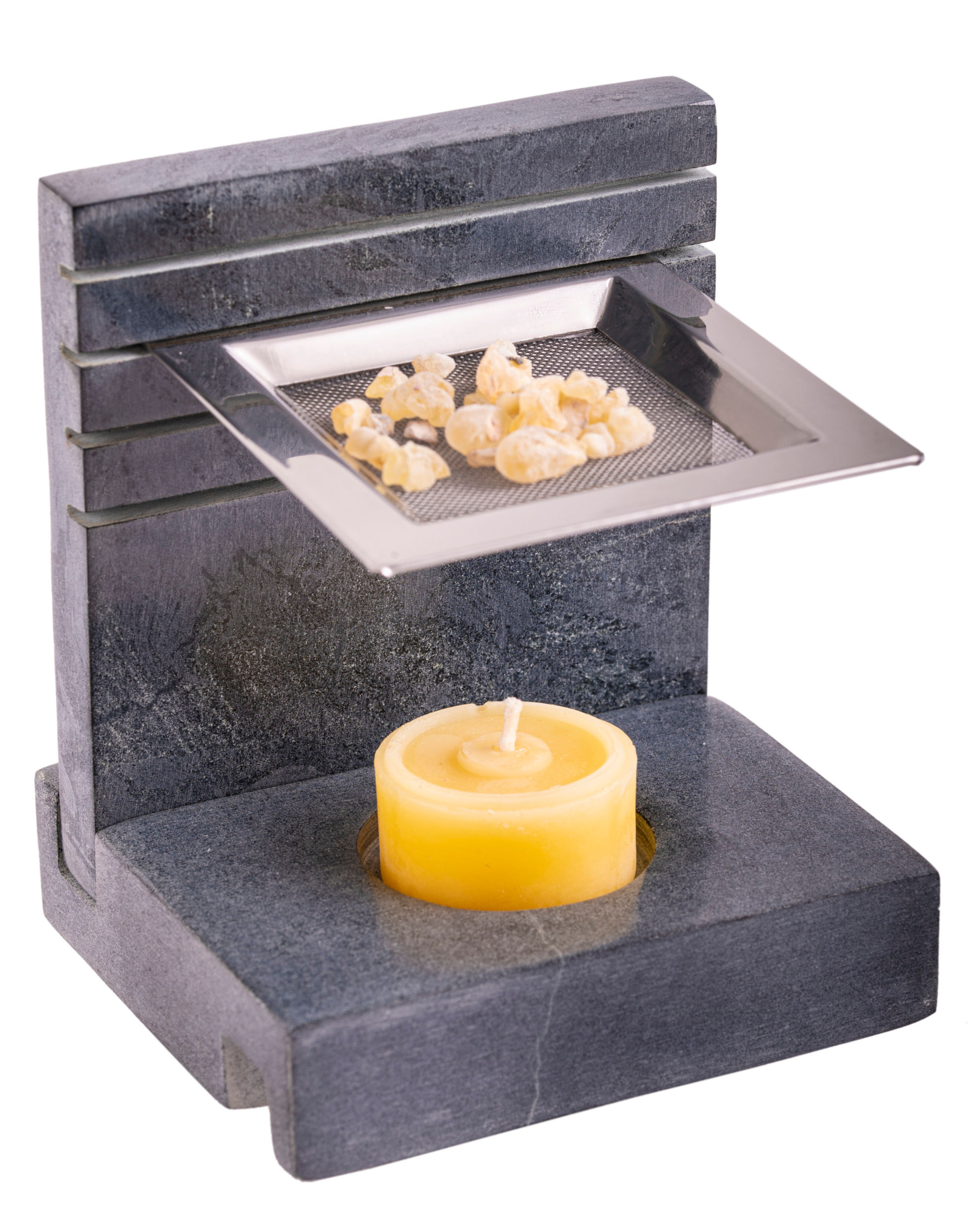 Siebgefäß 4- Fach höhenverstellbar - quadratisch aus Speckstein
