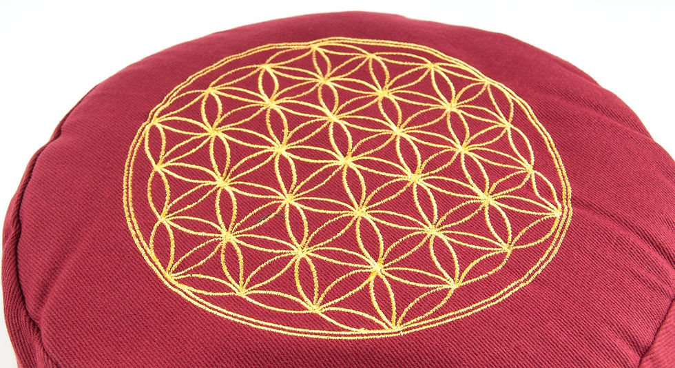 Miniaturbild: Meditationskissen rot | Blume des Lebens