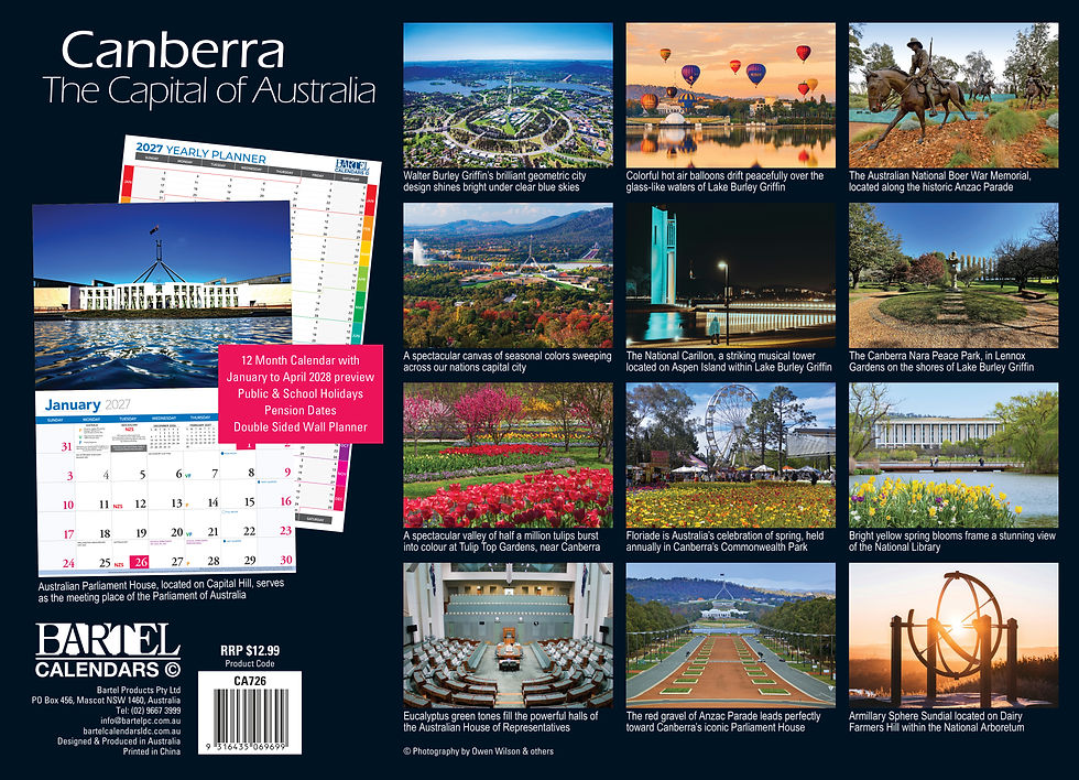 Calendar 2027 335x242mm Canberra - CA726 - image 2
