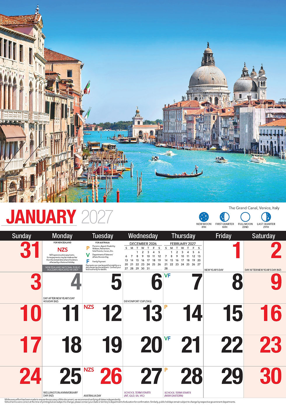 Thumbnail: Bartel Destinations 2027 Big Print calendar (BP717), product image 3