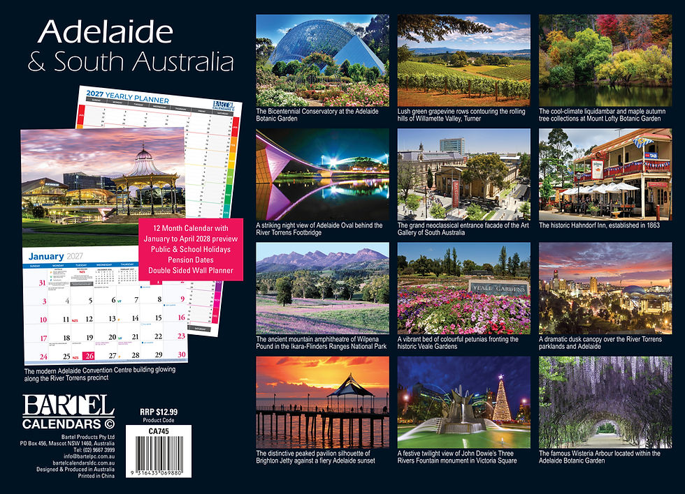 Calendar 2027 335x242mm Adelaide & South Australia - CA745 - image 2