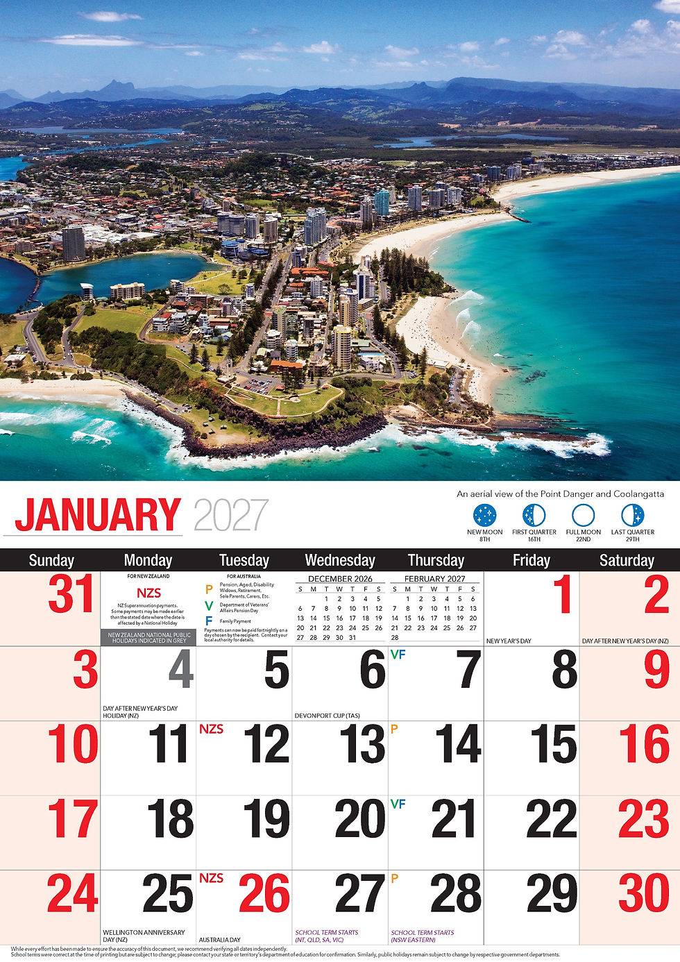 Thumbnail: Bartel New South Wales 2027 Big Print calendar (BP725), product image 3