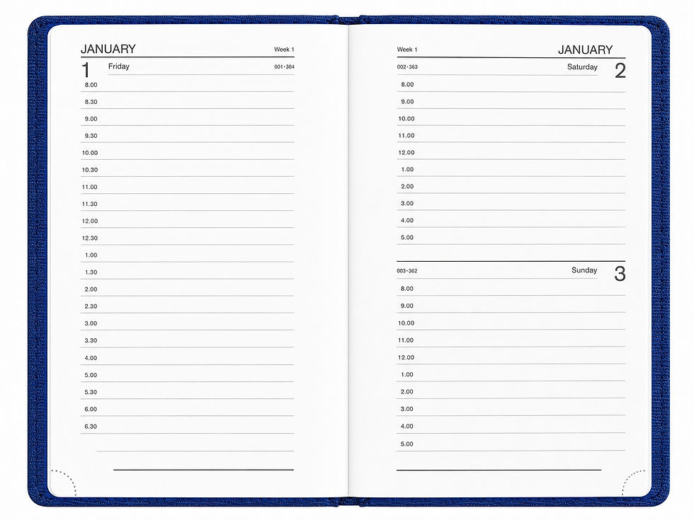 Thumbnail: Becall Bound Diary B6 Day to Page - Blue - BB61BL - image 2