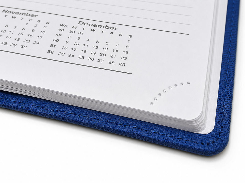 Thumbnail: Becall Bound Diary A4 Day to Page - Blue - BA41BL - image 4