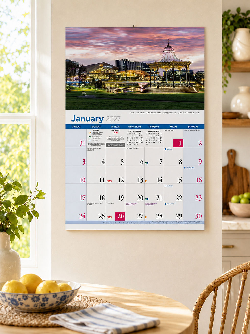 Thumbnail: Bartel Adelaide & South Australia 2027 Prestige wall calendar, 335 × 242 mm (CA745), product image 4