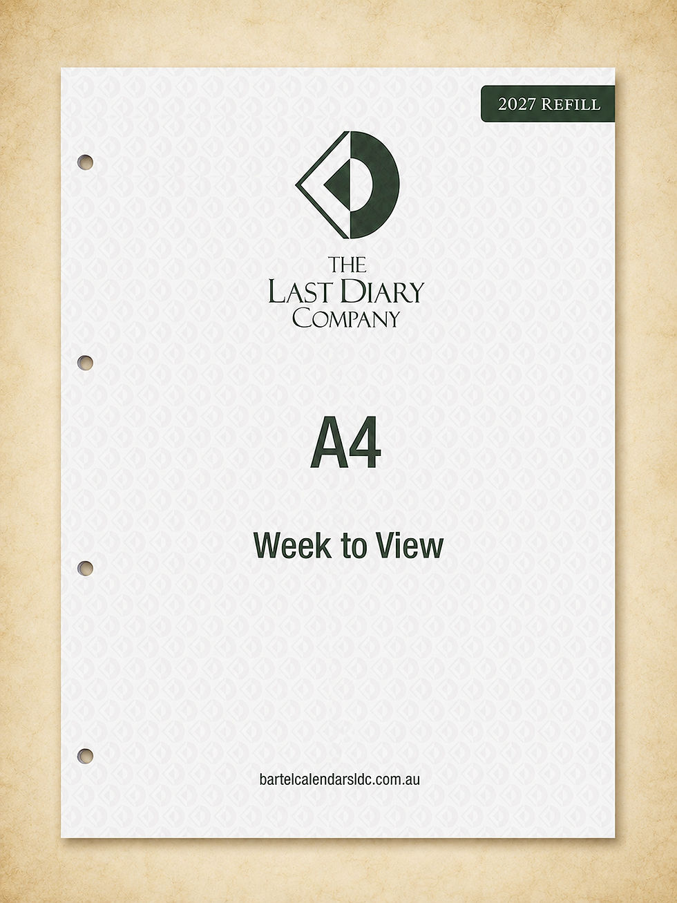 Diary Refill A4 Drilled 4 Hole Week to View - NA47 - image 1