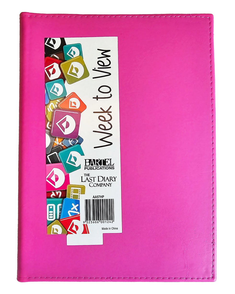 Thumbnail: Ainsley Wiro Diary A5 Week to View - Hot Pink - AA57HP - image 1