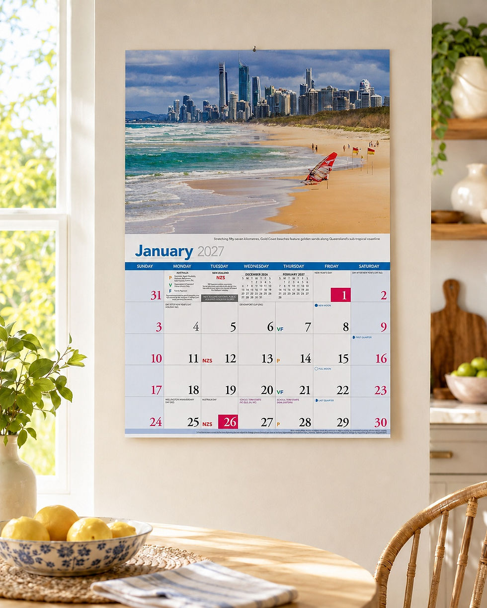 Thumbnail: Calendar 2027 335x242mm Beautiful Queensland - CA738 - image 4