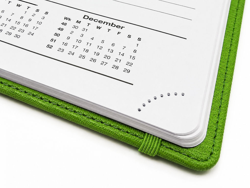 Thumbnail: Becall Bound Diary A5 Day to Page - Green - BA51GR - image 4