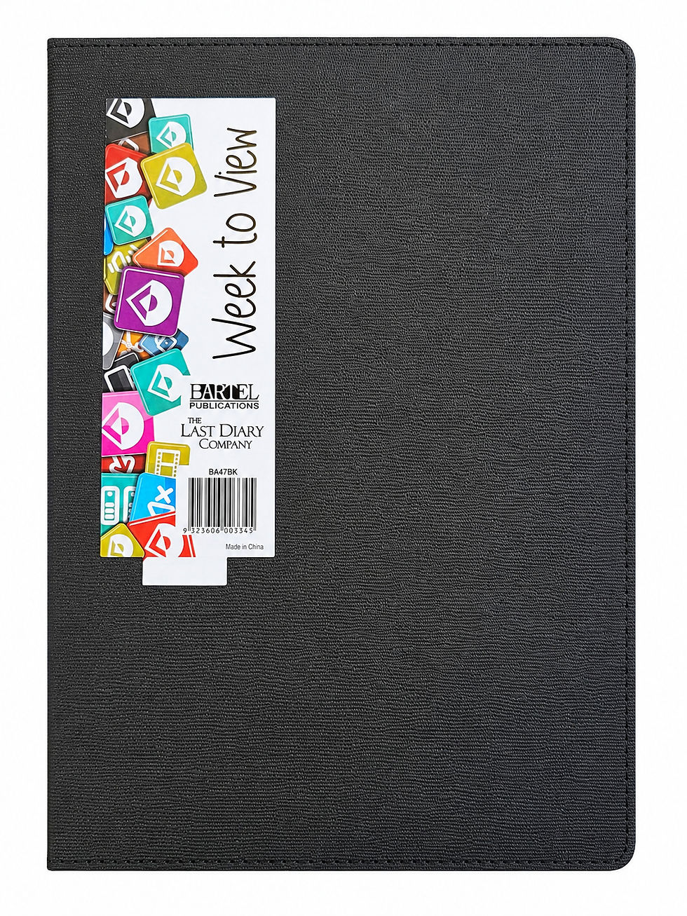 Becall Bound Diary A4 Week to View - Black - BA47BK - image 1