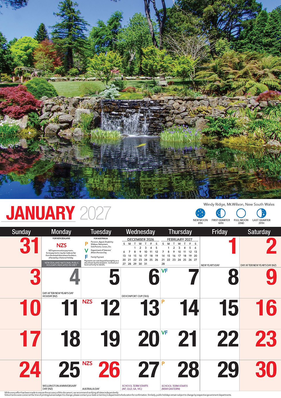 Thumbnail: Calendar 2027 Big Print Great Gardens of Australia - BP760 - image 3
