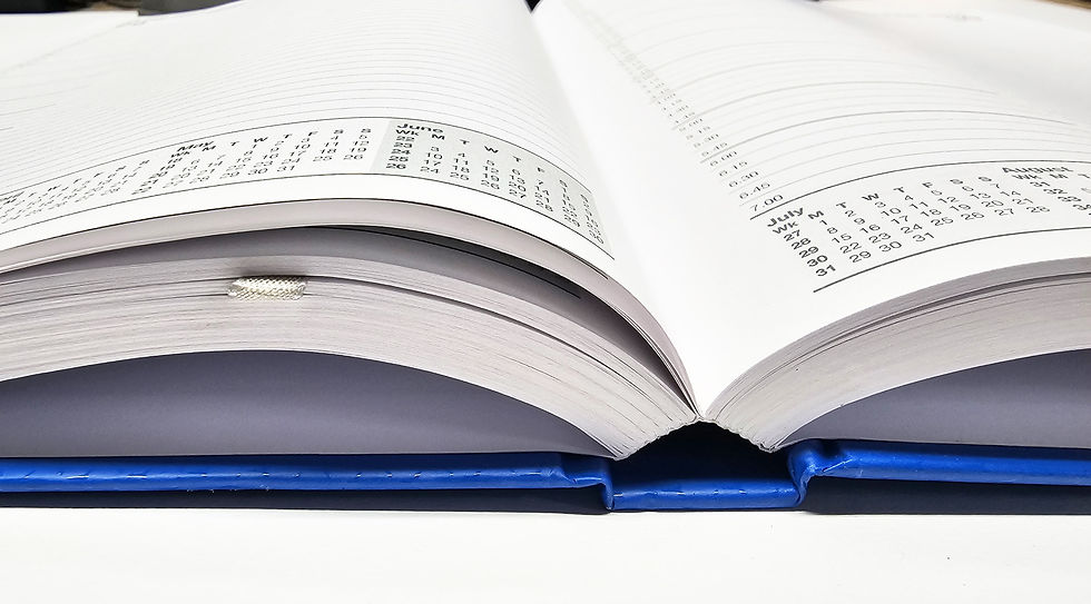 Thumbnail: Everyday Bound Diary A4 Day to Page - Blue - EA41BL - image 3