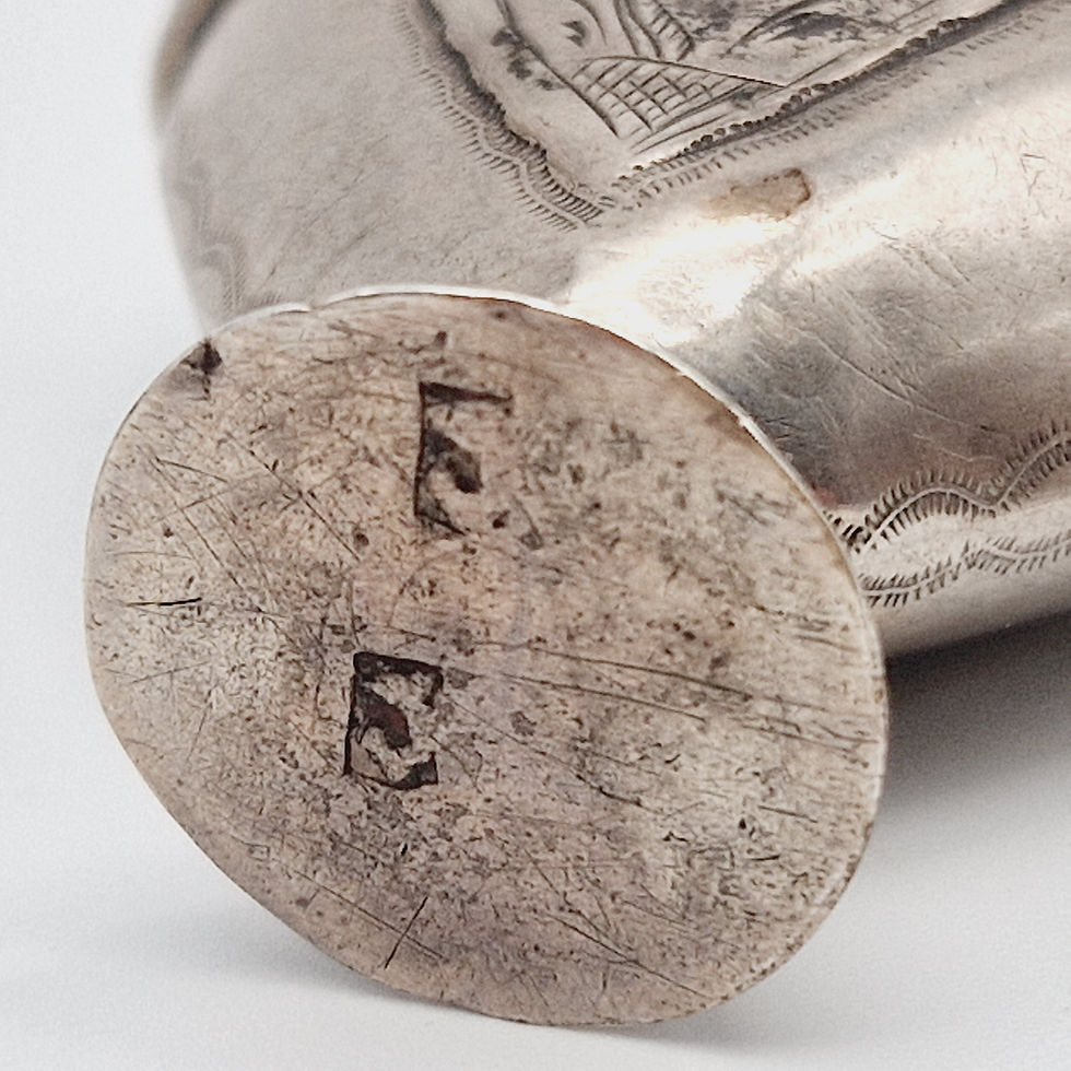 Miniatura: Silber Riechdose mit Krone um 19 Jhd. , Dose Silber, Vinaigrette 