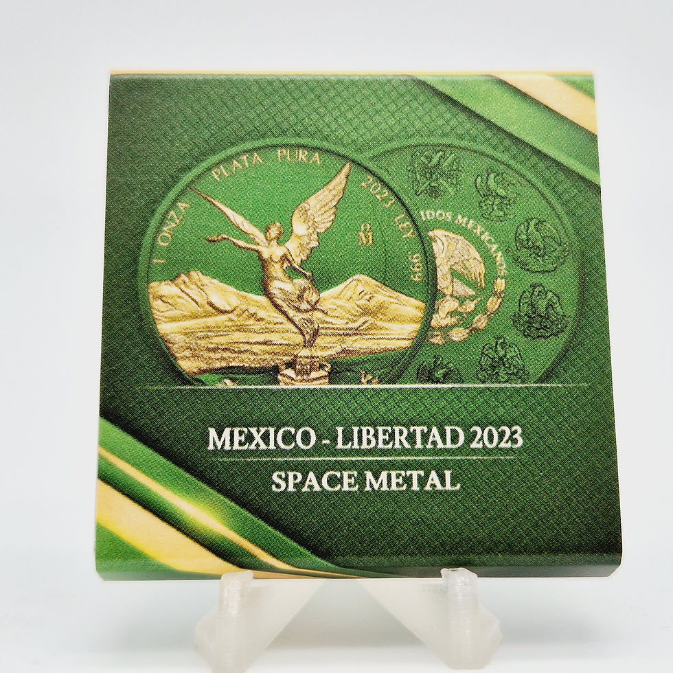 Miniature : 2023 Mexiko Libertad 1 oz Silber 999 Space Green Yellow Gold limitiert 500