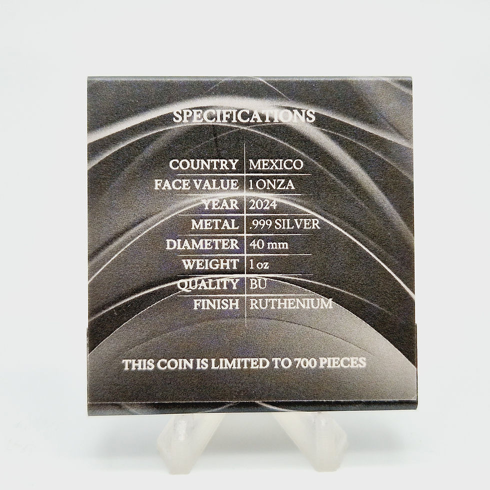 Miniaturbild: 2024 Mexiko Libertad 1 oz Silber 999 Ruthenium Edition limitiert 700 Stück