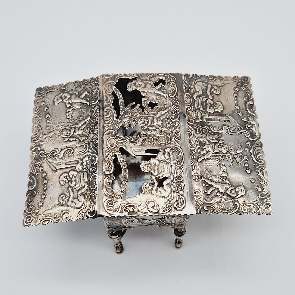 Thumbnail: Dose Silber Holland, Tabakdose, Pillendose, Antiksilber, Vitrineobjekt 