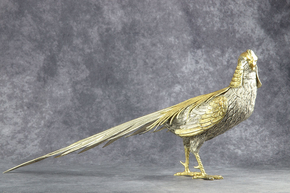 Thumbnail: Königsfasan/ Silber Figuren / Antiksilber / Fasan/ Tierfigur