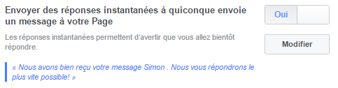 Réponses instantanéee - Simtine Marketing