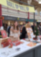 Sam Warburton at her first stall launching her debut book: The Dog, The Bird, The Book