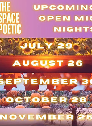The Space Poetic is a monthly poetry gallery and open mic, held on the last Wednesday of the month at Terrace in Manchester's Northern Quarter.
And there's a Space Poetic writing club that meets for an hour to write together before the event (6-7pm).
7.30 pm to 9.30 pm
Terrace NQ
43 Thomas Street
Manchester
M4 1NA