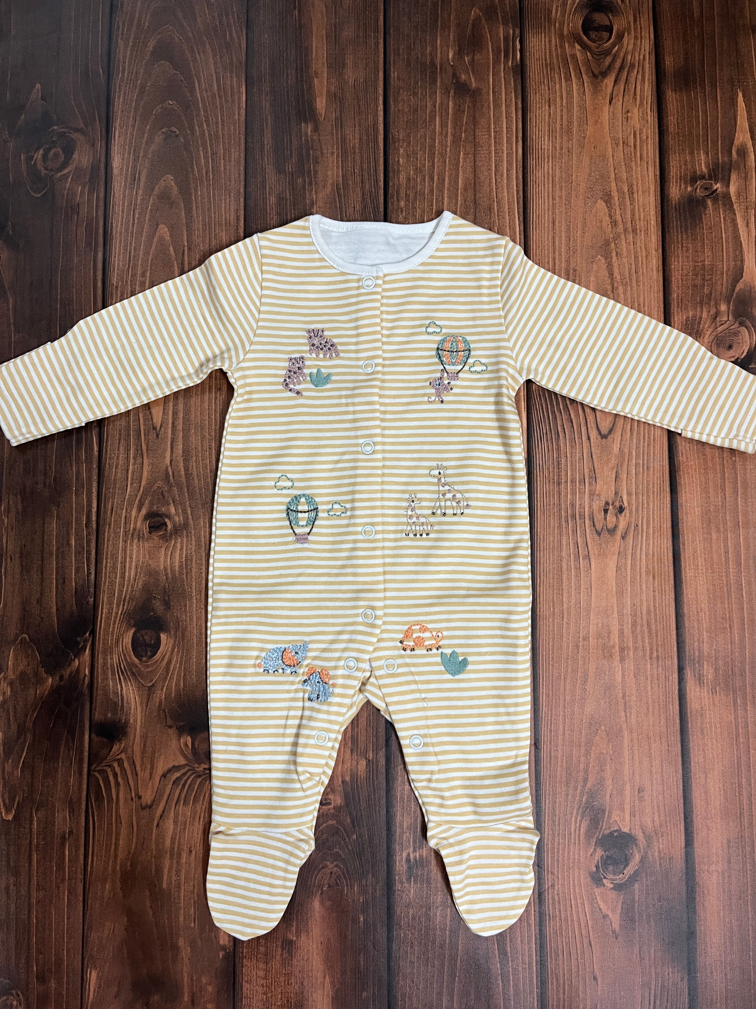 Embroidery Button Sleepsuit 