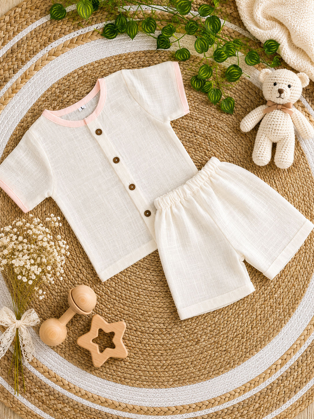 Muslin Shorts Set