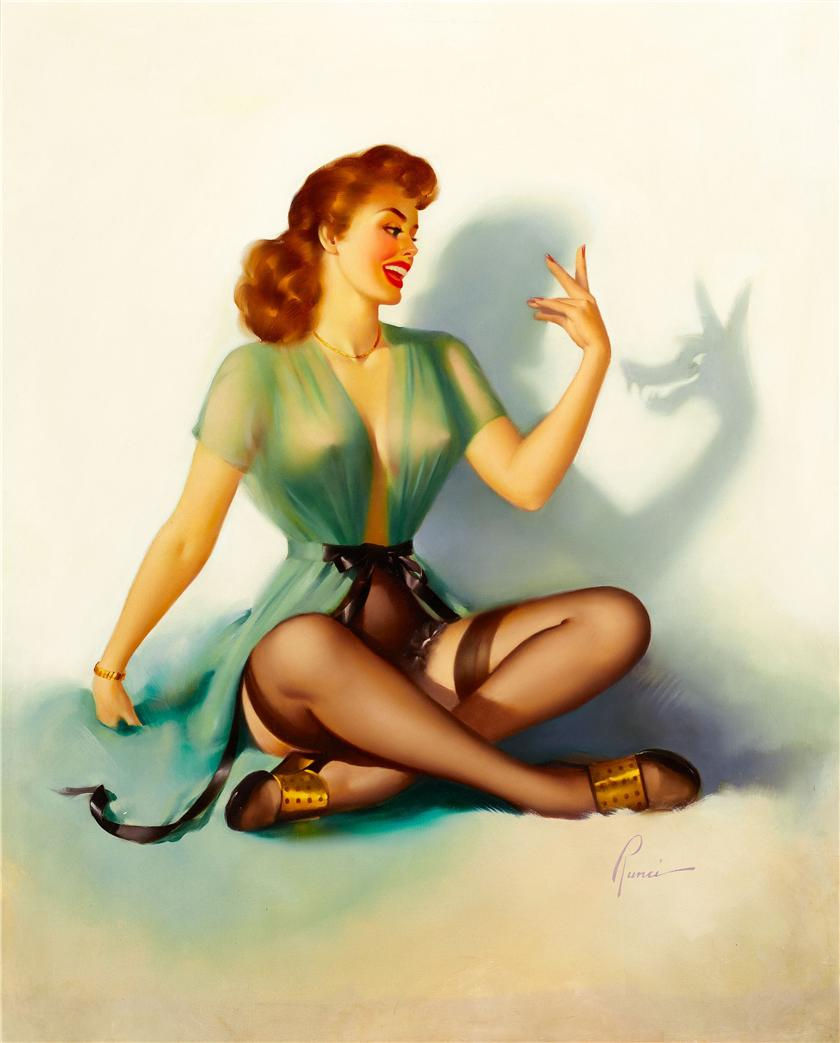 Edward Runci pin up artist - Pearl Davies 1