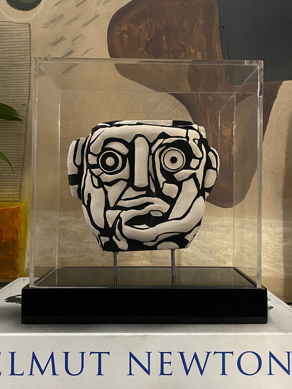 Thumbnail: Painted plaster relief in acrylic display case #5