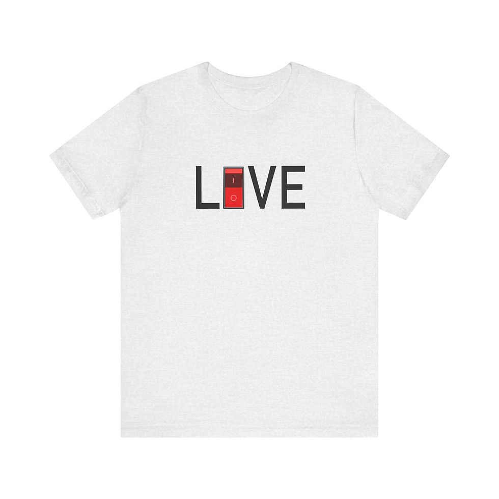 Thumbnail: Live Love Switch - Funny, Pun, Punny Meme Jersey Short Sleeve Tee