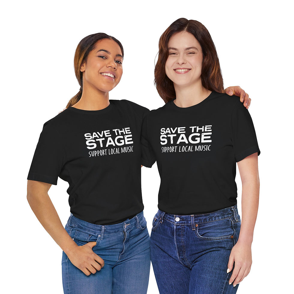 Thumbnail: Save The Stage - Support Local Music (Alt Style) Jersey Short Sleeve Tee