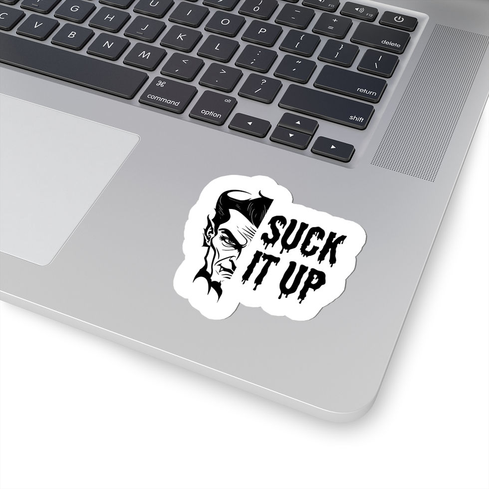 Thumbnail: Blood Sucker Vampire Dracula Suck It Up Goth Humor Horror Kiss-Cut Stickers