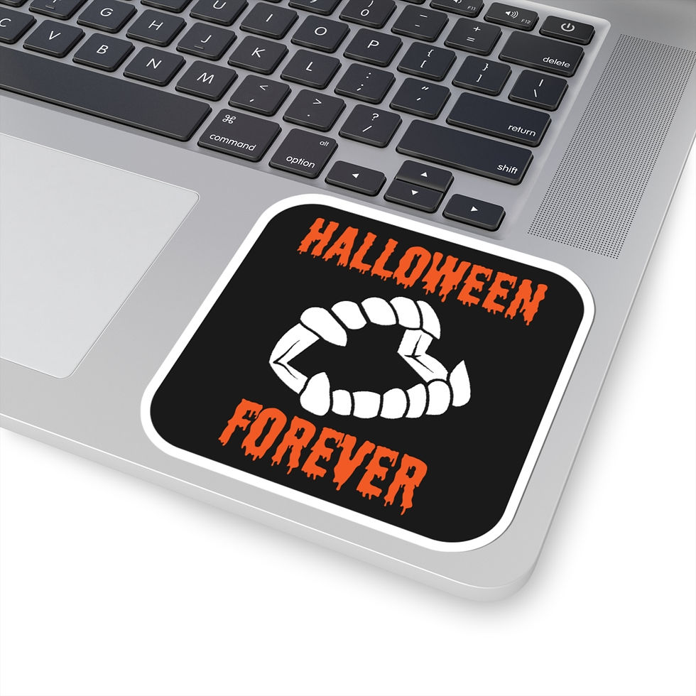 Thumbnail: Halloween Forever Vampire Teeth Humor Horror Funny Kiss-Cut Stickers