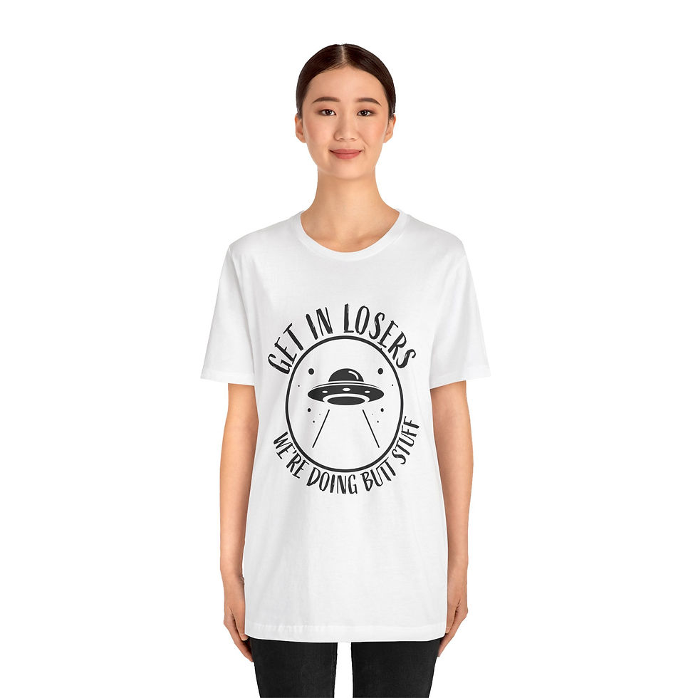 Thumbnail: Get In Losers - We're Doing Butt Stuff Funny Unisex Jersey Short Sleeve Tee