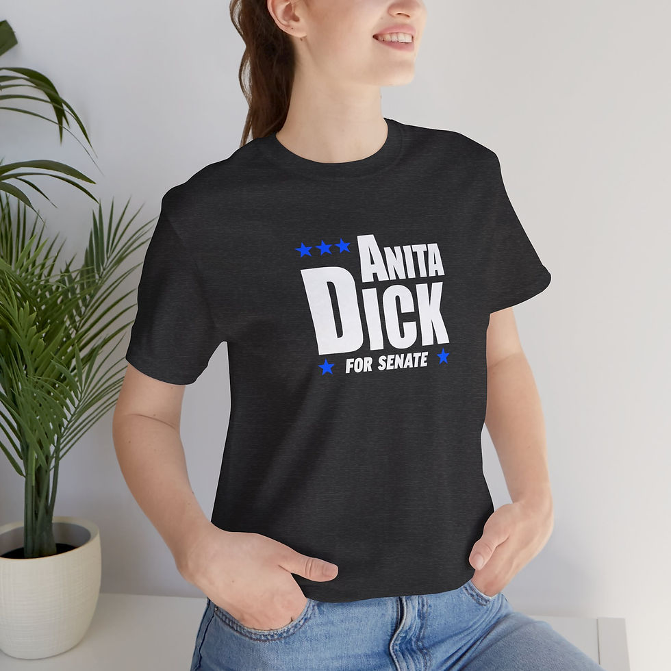 Thumbnail: Anita Dick for Senate Hilarious Funny Political Unisex Jersey Short Sleeve Tee